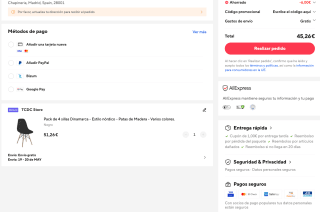 Pack 4 sillas Dinamarca Estilo nórdico Patas de madera por solo 45,26€