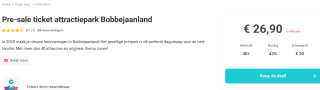 Entreeticket voor Attractiepark Bobbejaanland voor €26,90 via Tripper