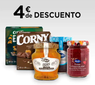 4€ de descuento en mermeladas, barritas de cereales y alimentacion infantil El corte Ingles