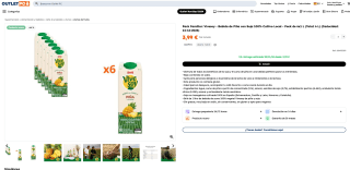 Pack 6 de 1 Litro Vivesoy Bebida de Piña con Soja 100% Cultivo Local por solo 3,99€