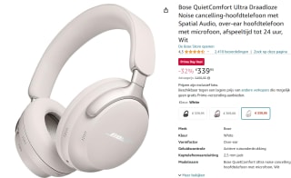 Bose - QuietComfort Ultra - Headphones - Wit voor €339,95 bij Amazon