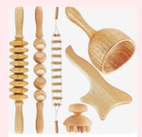 Pack de Rodillo de madera para terapia Gua Sha por solo 47,88€