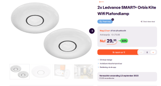 2x Ledvance SMART+ Orbis Kite Wifi Plafondlamp voor €29,95 bij iBOOD