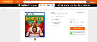 Juego Far Cry 6 PS5 Físico por $27.990
