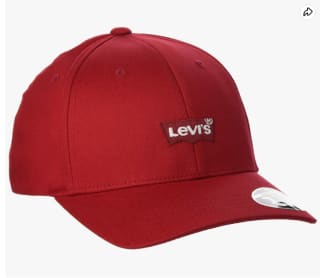 Gorra para Hombre Marca Levi's Mid Batwing Flexfit roja o negra por 11,95€