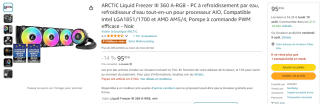 Watercooling Arctic Liquid Freezer III 360 Noir à 95,83€