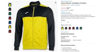 Joma Winner Sudadera Hombre por 16,90€ en varios colores