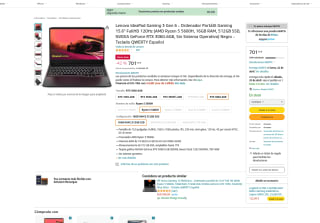 Lenovo IdeaPad Gaming 3 Gen 6 15.6" FullHD 120Hz AMD Ryzen 5 5600H 16GB 512GB NVIDIA GeForce RTX 3060-6GB por 701€