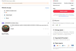 El Gran Cardenal Queso Curado Ibérico 2,6kg por solo 26,30€