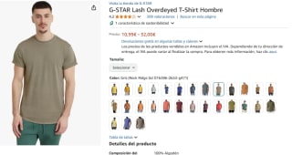 G-STAR Lash Overdeyed camiseta hombre por 10,99€