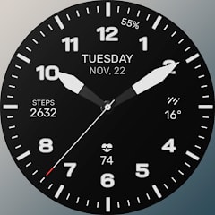 Chester Dark watch face voor Android gratis