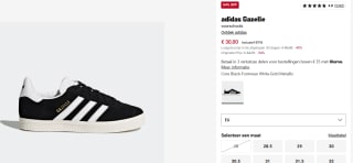 adidas Originals Kids Sneakers GAZELLE voor €30 bij Foot Locker