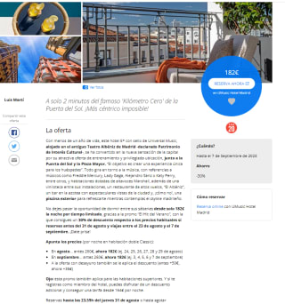 alojado en el antiguo Teatro Albéniz de Madrid -declarado Patrimonio de Interés Cultural desde 182€