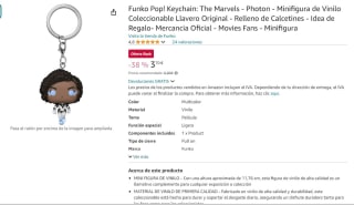 Funko Llavero Pop, The Marvels Photon por 3,60€