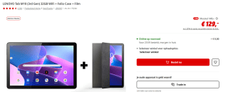 Lenovo Tab M10 (3th gen) 3/32GB Bundel voor €129 bij de MediaMarkt