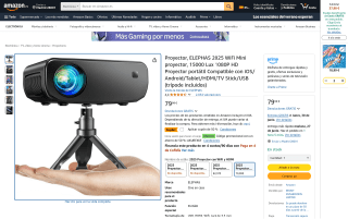 ELEPHAS 2025 WiFi Mini proyector por 39,99€