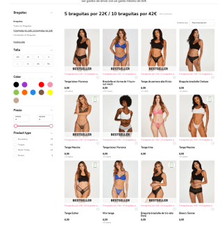 5 Braguitas para Mujer por 22€ en Hunkemöller