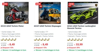 15% korting op diverse LEGO series bij Toychamp