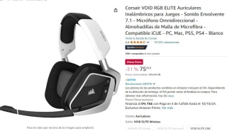 Auriculares para Juegos marca Corsair VOID ELITE RGB Wirelesspor 75,99€