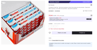 Pack 36 Chocolatina Kinder Maxi por 14.49€ (Cuenta Nueva 8.69€)