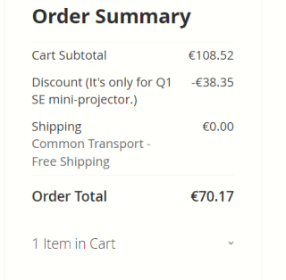 Xming Q1 SE 1080P LED Projector by Xiaomi Ecosystem voor €70,17 dmv code bij Gshopper