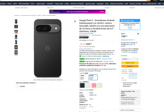 Móvil Google Pixel 9 128GB a solo 536,65€