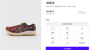 Zapatillas de Trail Running para Mujer ASICS FUJI LITE 3 por 53€