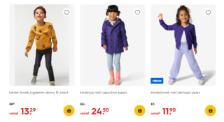 30% korting op alle kinder- en babykleding bij de HEMA