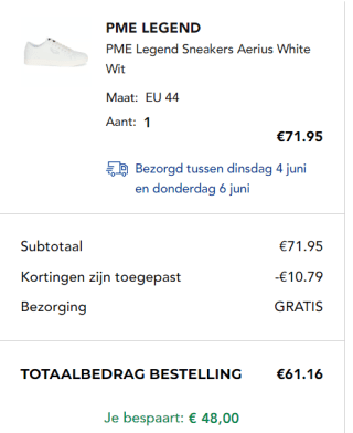 PME Legend Aerius heren sneakers voor €61,15 dmv code bij Secret Sales