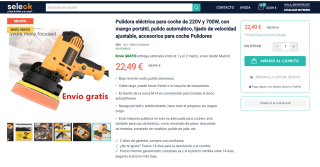 Maquina Pulidora eléctrica para coche de 220V y 700W por 22,49€