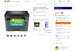 Brother EcoPro DCP-L2627DWE Multifunción Láser Monocromo WiFi Dúplex por 124,50€