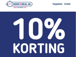 10% korting op alles bij Koopjedeal