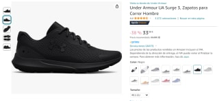 Zapatillas Under Armour UA Surge 3 hombre por 33,98€