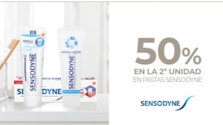 -50% de Descuento en la Segunda Unidad de Sensodyne.