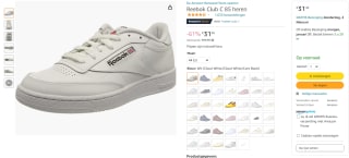 Reebok Club C 85 heren sneakers voor €31,45