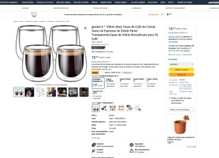 4 Tazas de Café de Cristal 100 ml Glastal por solo 11,99€