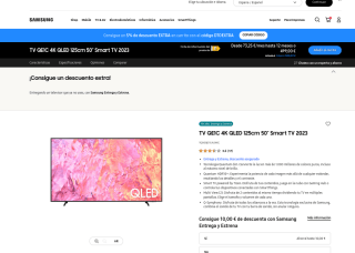 TV QE1C 4K QLED 125cm 50" Smart TV 2023 a solo 499€