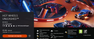 Hot Wheels Unleashed (PS5) voor €5,99 in de PlayStation Store