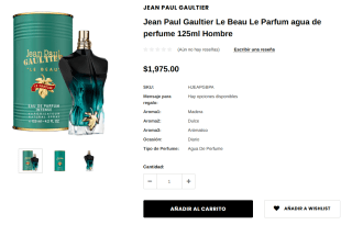 Jean Paul Gaultier Le Beau 125ml por $1,975 | Magna Perfumes