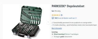 PARKSIDE Dopsleutelset 216-delig in koffer voor €79,99 in de Lidl webshop