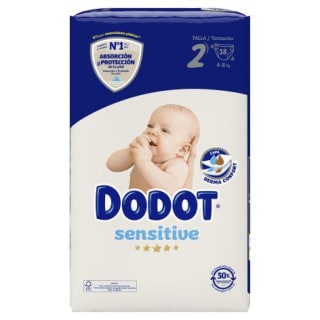 Pack 2 Dodot Pañales Sensitive 4-8 Kg Talla 2 por 22,48€ total 116 pañales