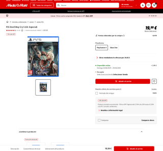 Devil May Cry 5 Ed. Especial PS5 por solo 16,90€