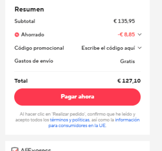 Nuevos cupones de AliExpress hasta 90€ descuento