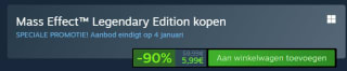 Mass Effect: Legendary Edition voor €5,99 bij Steam