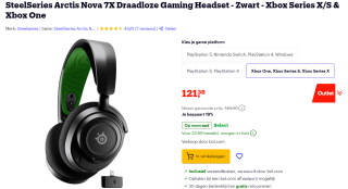 SteelSeries Arctis Nova 7X Draadloze Gaming Headset voor €121,36 bij Bol.com