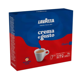 Lavazza Crema e Gusto Classico Café Molido Natural Arábica y Robusta, Intensidad 7 Tueste Oscuro. 2 x 250 g por 5,35€