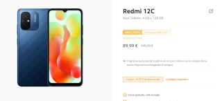 Xiaomi Redmi 12C de 4GB/128GB por 79,99€