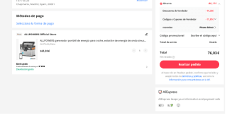 Estación portátil de energía ALLPOWERS, 110V 220V, CA, 300W, 288Wh por 76,03€€