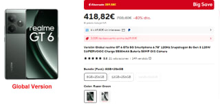 Realme GT 6 de 8GB/256GB por 374,70€