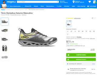Tênis Masculino Olympikus Saturno - R$ 111,79